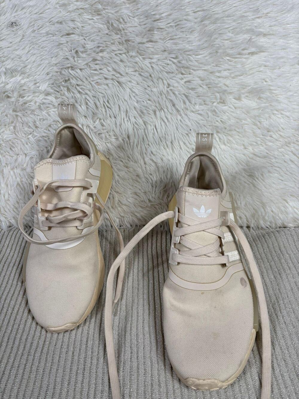 Adidas NMD_R1 V2 Shoes Womens Size 8 Cream White Boost Parley Running Sneakers